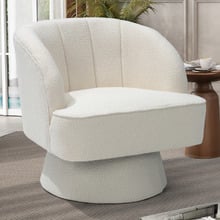 Krishna Boucle Swivel Accent Chair